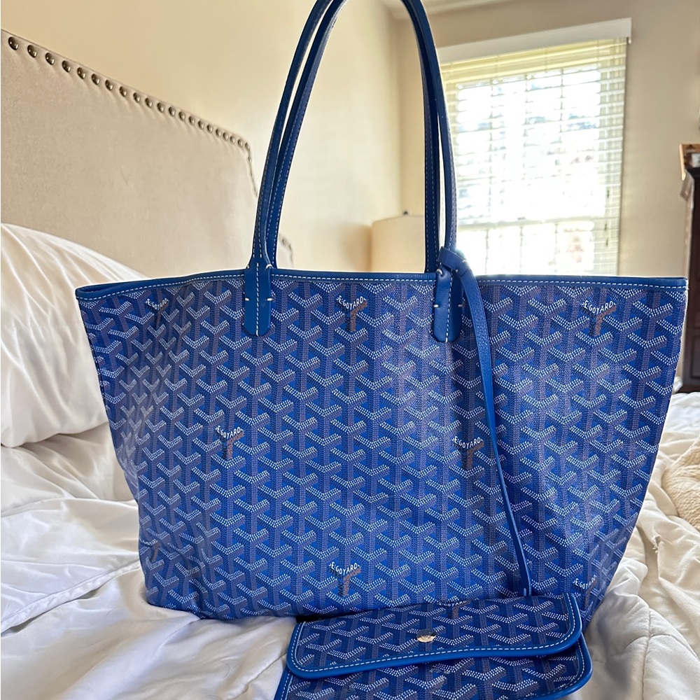 Goyard St. Louis Tote PM in Sky Blue